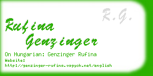 rufina genzinger business card